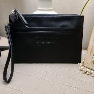 Black, Guess, wristlet purse